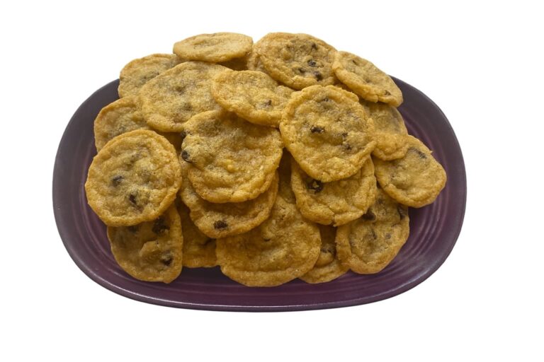 gluten free cookies on a purple tray